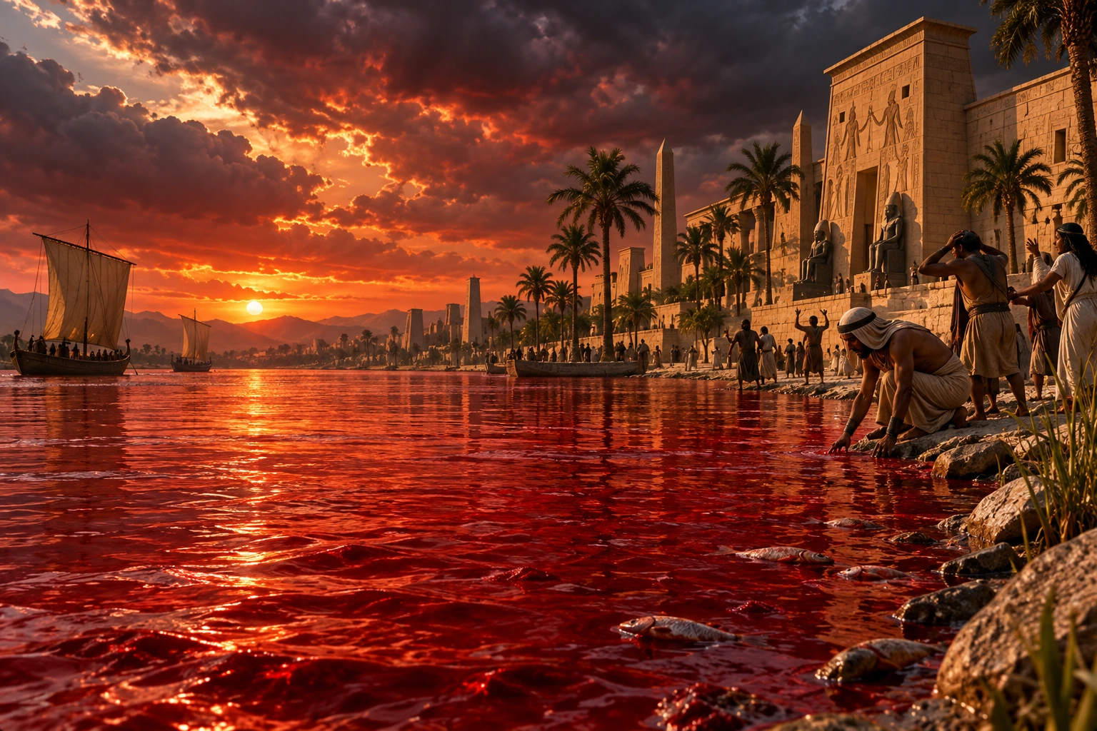 Diez plagas de Egipto en orden