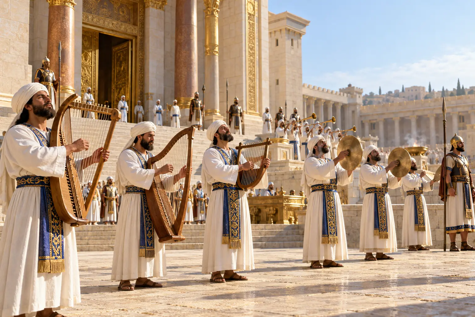 El trabajo de los levitas en el templo